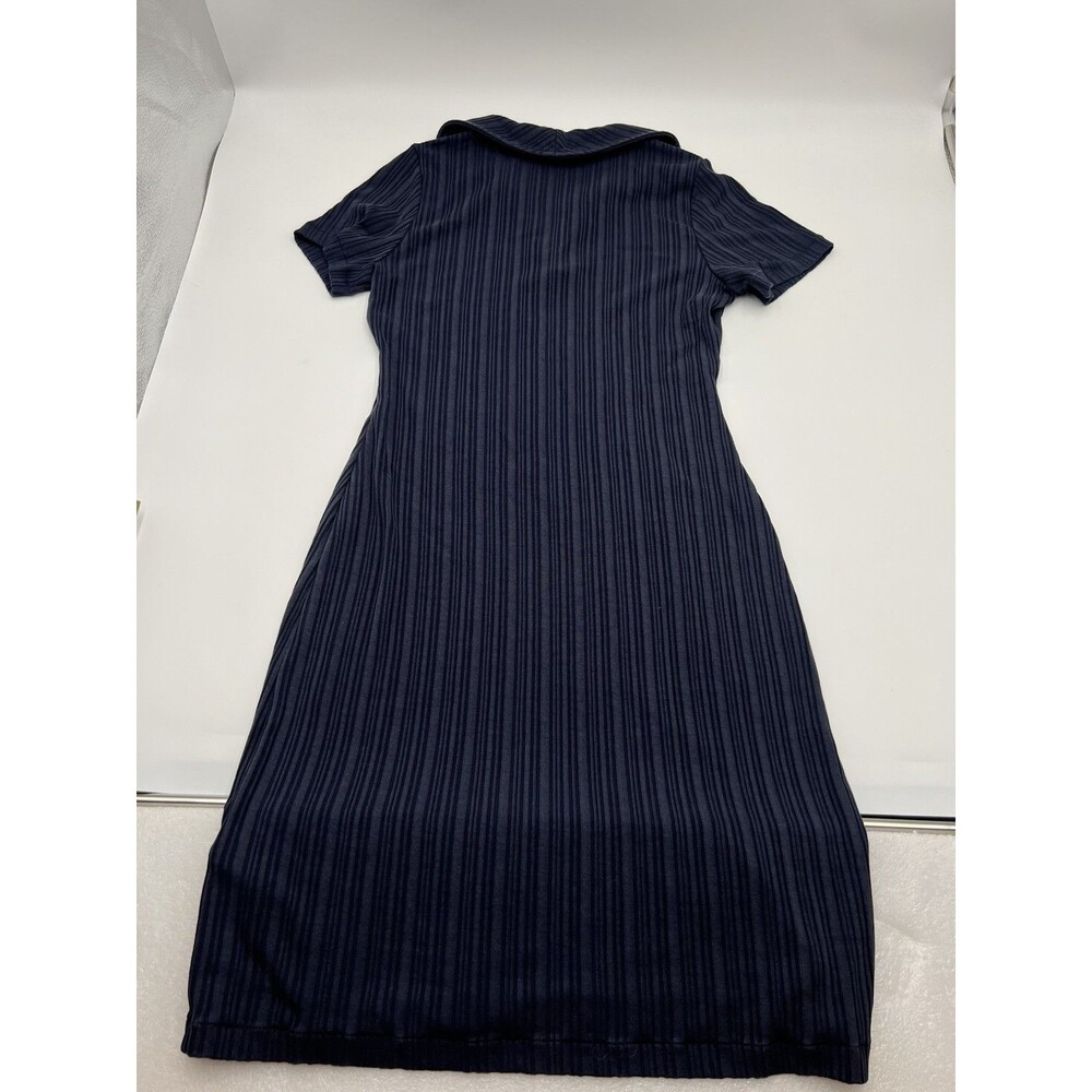 Madewell Ribbed Polo Mini Dress Navy Blue Athleisure minimalist preppy Size XS - Picture 2 of 10